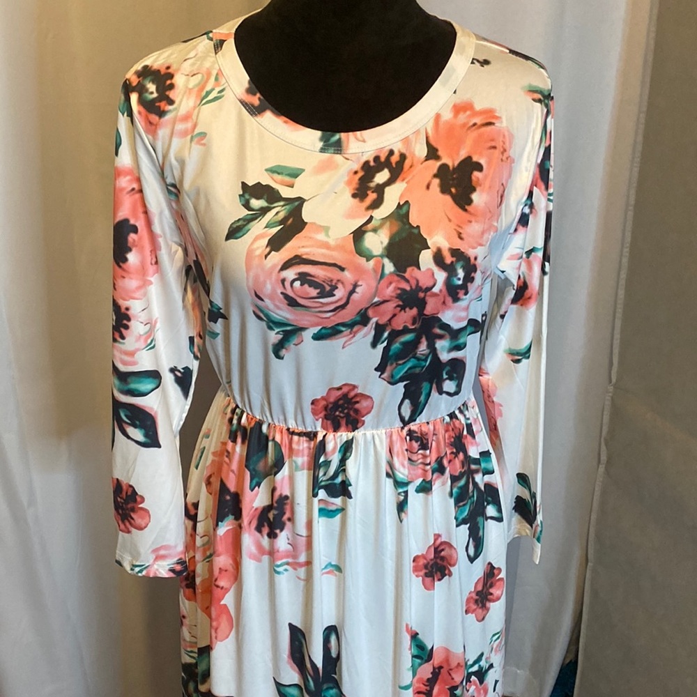 Floor length floral dress